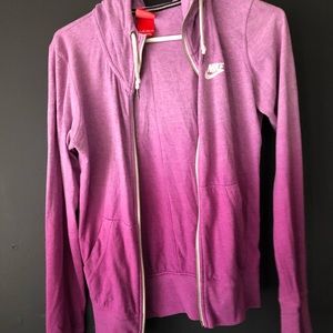 Nike purple ombre zip-up sweater